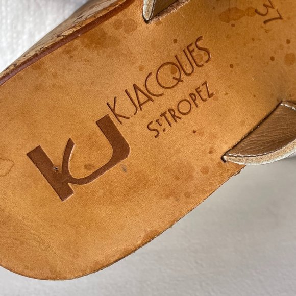 K JACQUES St Tropez Cork Wedge platform sandals  Size EU 37 - Picture 10 of 14